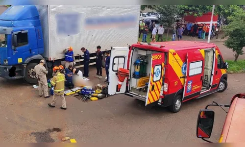 Idosa morre após ser atropelada por caminhão em Mandaguari