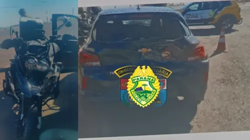 O motociclista foi encaminhado ao Pronto Atendimento Municipal (PAM) de Mandaguari com ferimentos.