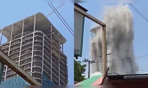 Veja momento que prédio desaba após terremoto em Bangkok