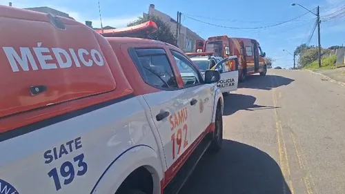 Polícia e equipe de socorro foram ao local