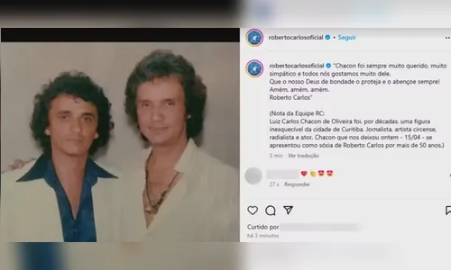 Cantor Roberto Carlos lamenta morte de sósia paranaense