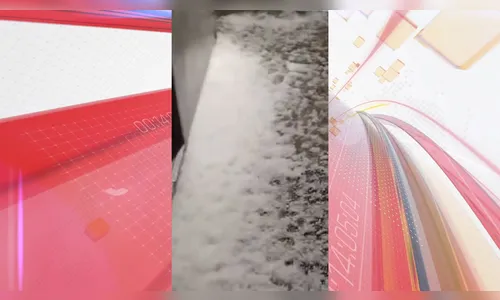 Chuva de granizo deixa camada de 