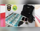 Rotam prende suspeitos e apreende armas, droga e dinheiro na região