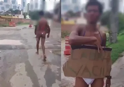 A cena foi registrada em um vídeo que passou a circular nas redes sociais nesta quarta-feira (07).