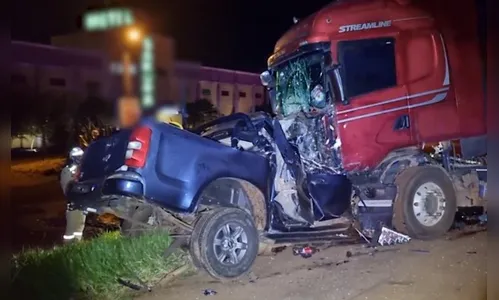 Homem morre em colisão frontal entre caminhão e S10 na BR-369