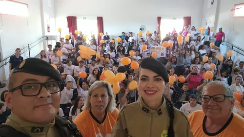 A equipe da Polícia Militar ministrou uma palestra de cunho preventivo a respeito do tema