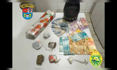 Rotam prende suspeitos com cocaína, maconha e dinheiro em Ivaiporã