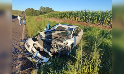Homem morre e três pessoas ficam feridas após grave acidente no Paraná