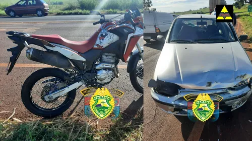 Ao acessar o trevo, houve a colisão com a motocicleta Honda XRE 300, que trafegava pela PR-170 no sentido Porecatu–Florestópolis.