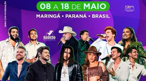 Artistas renomados vão se apresentar em Maringá