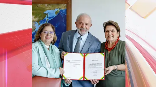 Cida Gonçalves, Lula e Márcia Lopes, nomeada como nova ministra das Mulheres