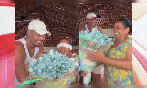 Clauton Luiz com a mãe