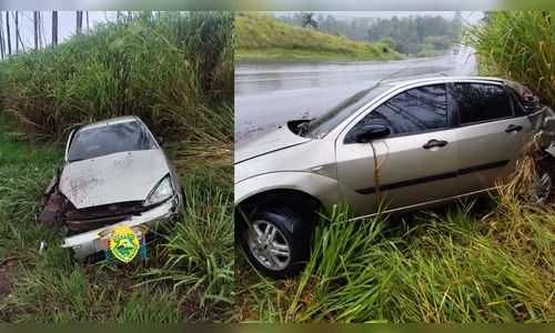 Condutor fica ferido após perder controle de veículo na PR-444