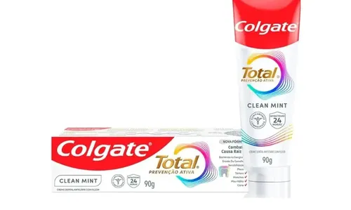 Creme dental Total Clean Mint, da marca Colgate