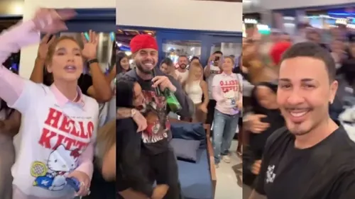 Empresária é vista cantando "Oh Garota Eu Quero Você Só Pra Mim" com marido, Carlinhos Maia e outras pessoas
