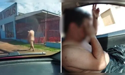 Homem foge de UPA e é flagrado vagando pelado pelas ruas no Paraná