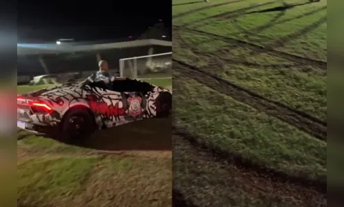 MC Ryan é detido por danificar grama de estádio com Lamborghini