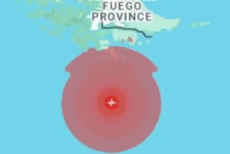 O terremoto ocorreu às 8h58, horário local (9h58 de Brasília)