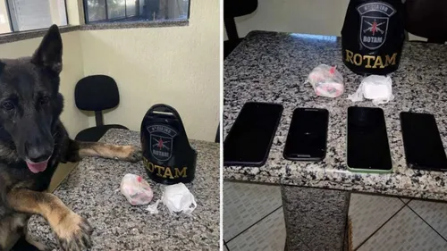 Objetos apreendidos durante a operação