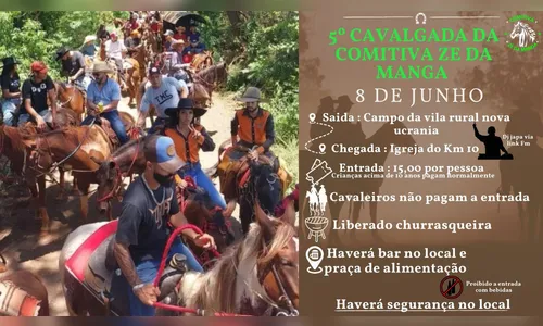 5ª Cavalgada da Comitiva Zé da Manga acontece 8 de junho em Apucarana