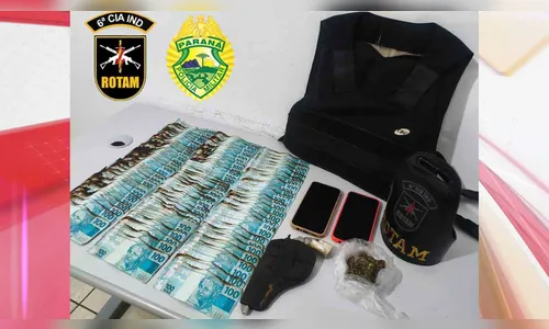 Rotam prende suspeitos e apreende armas, droga e dinheiro na região
