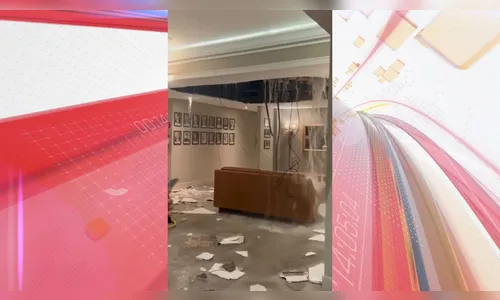 Teto de tradicional restaurante de Curitiba desaba após fortes chuvas; veja