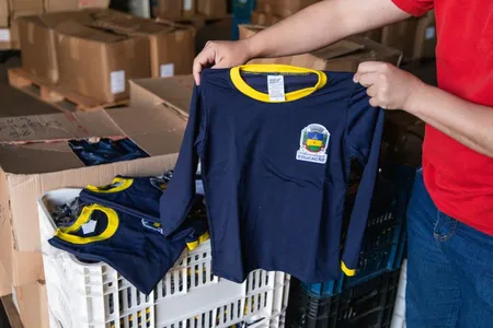 Primeiro lote  de uniformes