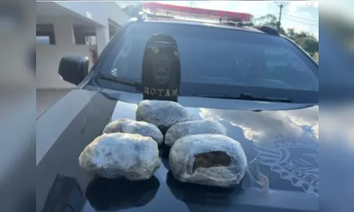 Rotam apreende mais de 800 gramas de maconha escondidas em ciclovia