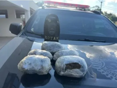 Rotam apreende mais de 800 gramas de maconha escondidas em ciclovia