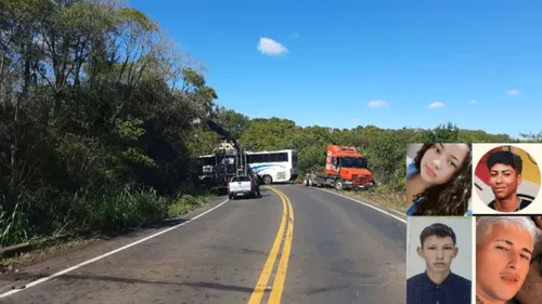 Três pessoas morreram ainda no local, enquanto a quarta vítima não resistiu aos ferimentos
