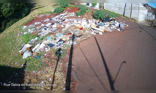 Arapongas recorre a câmeras para inibir descarte irregular de lixo