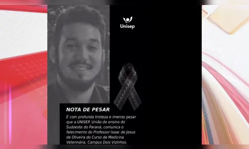 Morte de professor universitário de 27 anos gera comoção no PR