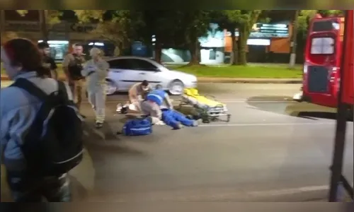 Homem fica ferido ao sofrer queda na Av. Minas Gerais em Apucarana