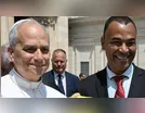 Cafu presenteia Papa Leão XIV com item especial