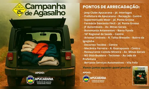Jeep Clube de Apucarana lança campanha do agasalho; veja onde doar