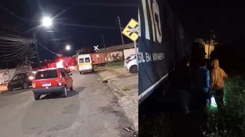 A composição ficou parada no local e a travessia ficou interrompida durante a ocorrência.