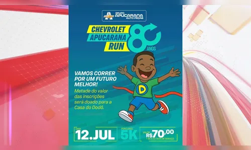 Corrida solidária celebra os 80 anos do Grupo Apucarana Auto Peças