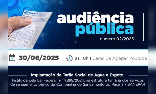 Inscrições para audiência pública da Tarifa Social estão abertas