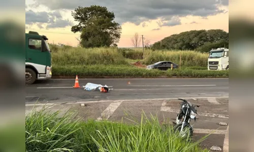 Motociclista morre em acidente com carreta na rodovia BR-376