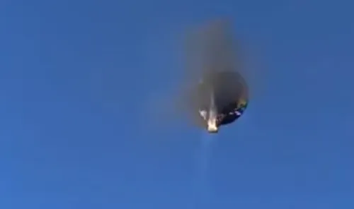 Balão caiu em Praia Grande no último sábado
