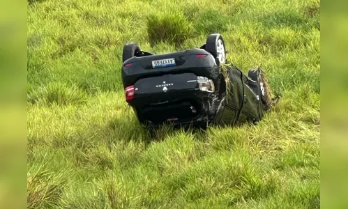 Condutor perde controle e termina em plantação na BR-369