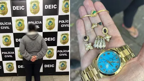 Dinheiro, joias e bijuterias furtadas da casa dos patrões
