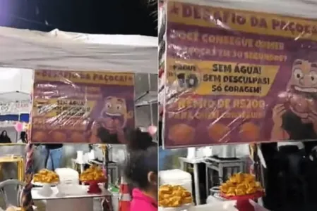 Ela foi acompanhada pelo responsável pela barraca