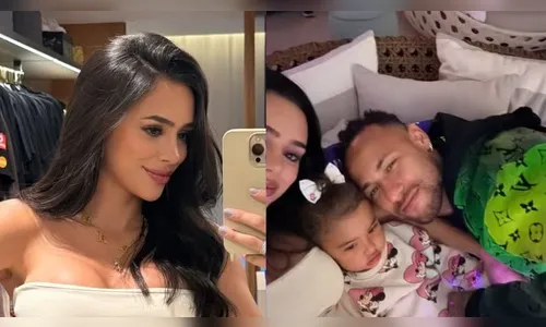 Bruna Biancardi exibe barriga de grávida e noite de filme em família