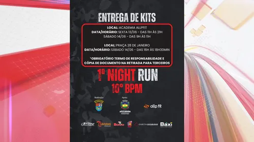 Entrega de kits da corrida organizada pela PM