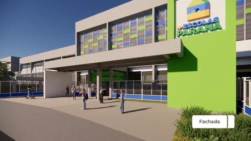 Fachada do novo colégio em Arapongas
