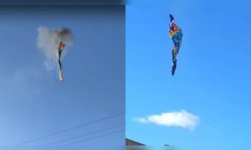 Vídeo mostra desespero de pessoas ao verem vítimas se jogando de balão