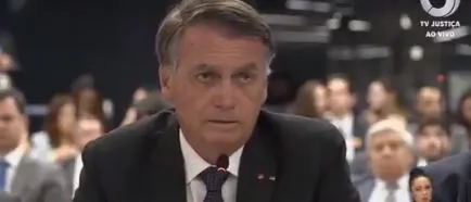 Jair Bolsonaro durante depoimento