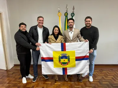 Monica Ishiba no gabinete da Prefeitura de Apucarana