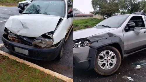 Nem o motorista de 23 anos e nem o idoso se feriram no acidente